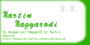 martin magyarodi business card